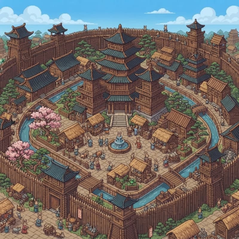 make big a wooden walled city. (4)