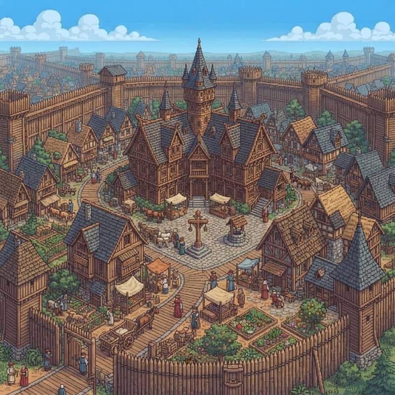 make big a wooden walled city. (4)
