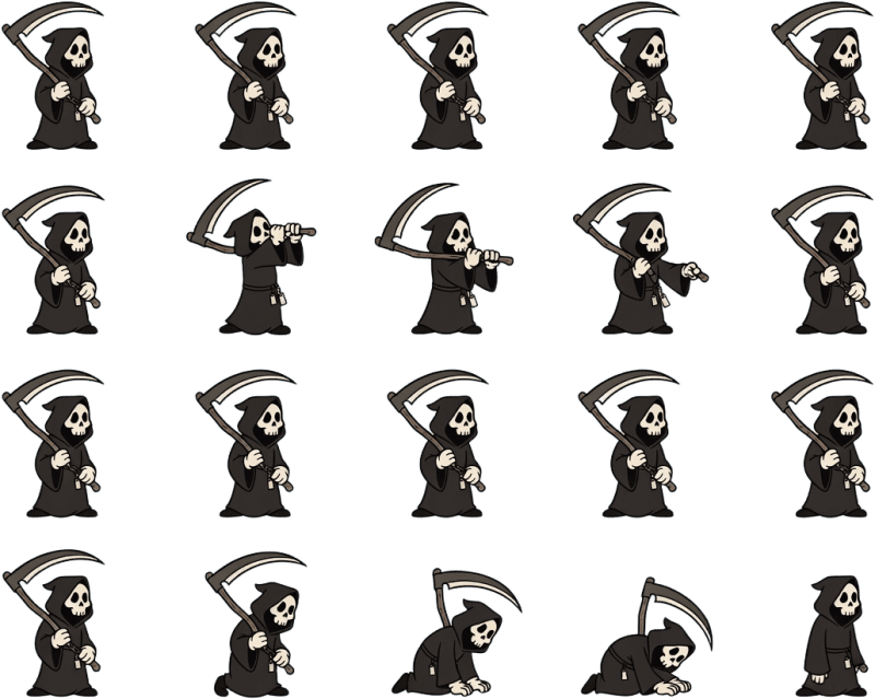 Apprentice Reaper Player Sprite Sheet