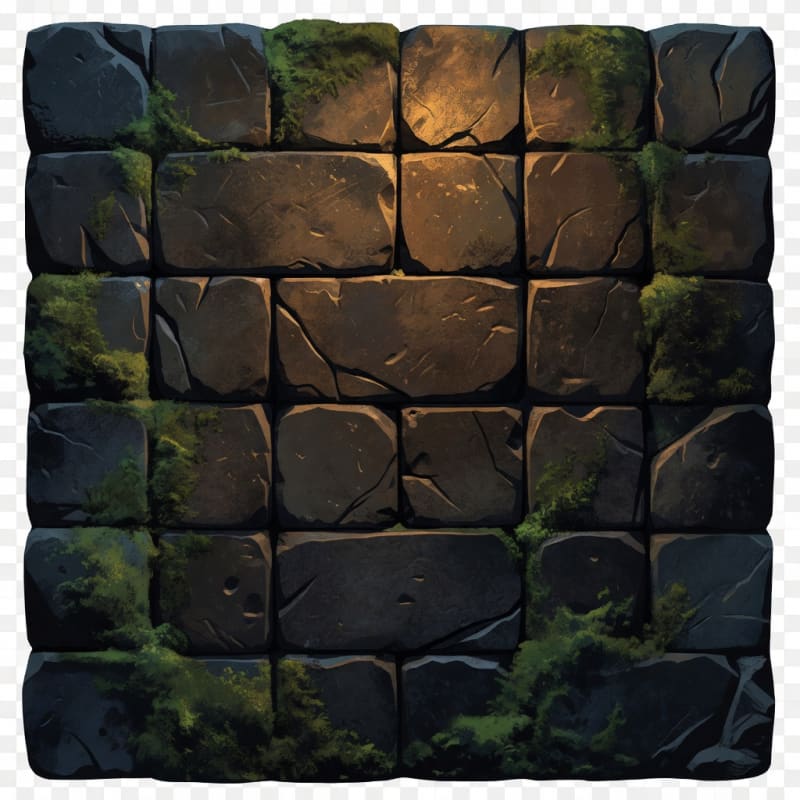 Mossy Dungeon Stone Wall