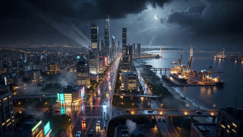 STARWOLF-CITY — Vue nocturne