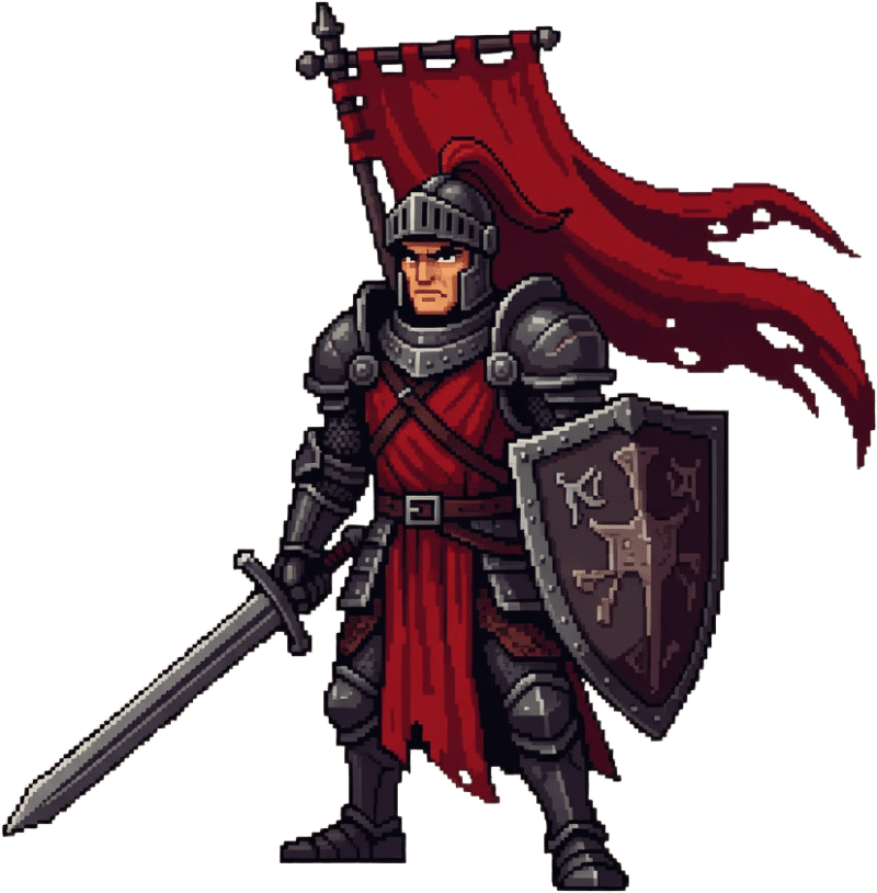 Crimson Rival Pixel Knight