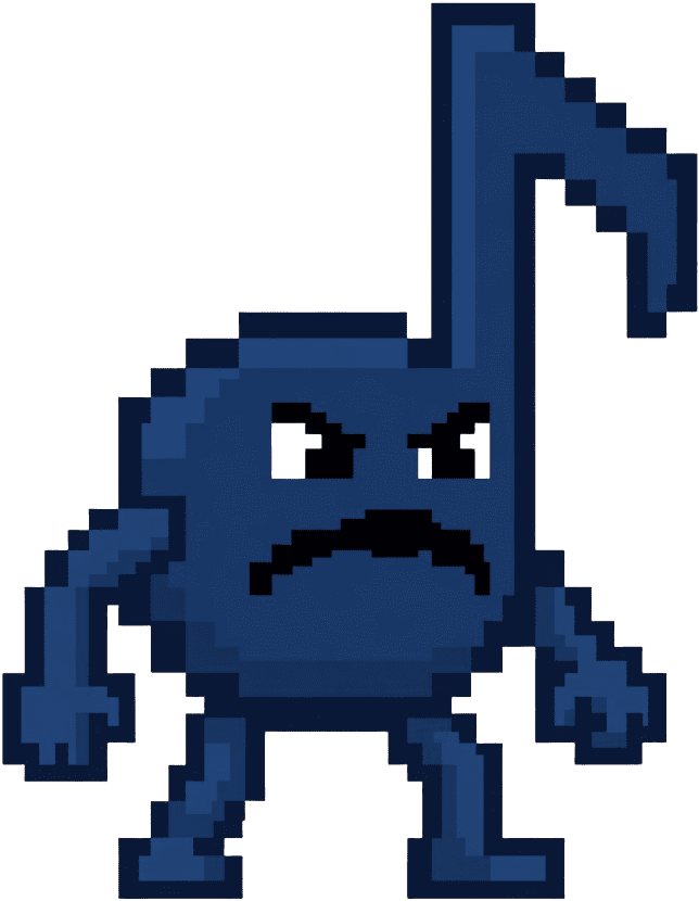 Music Note Enemy Pixel Sprite