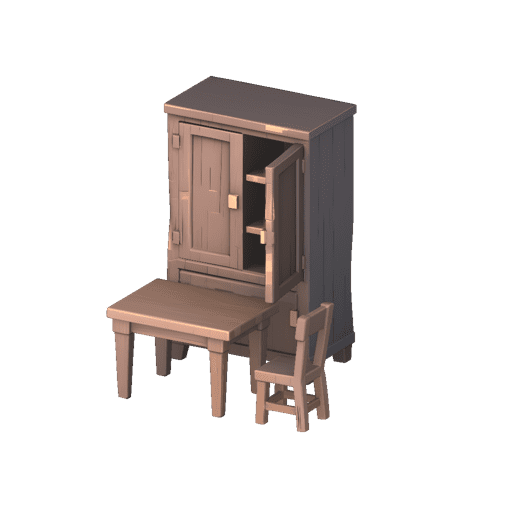 Worn Wooden Cabinet