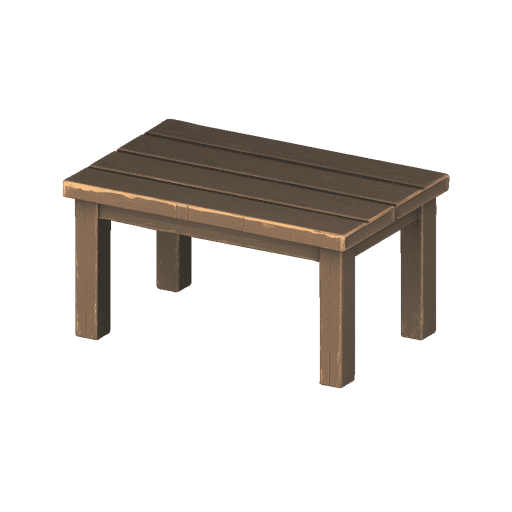 Worn Wooden Dining Table