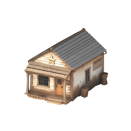 Weathered Western Sheriff Office