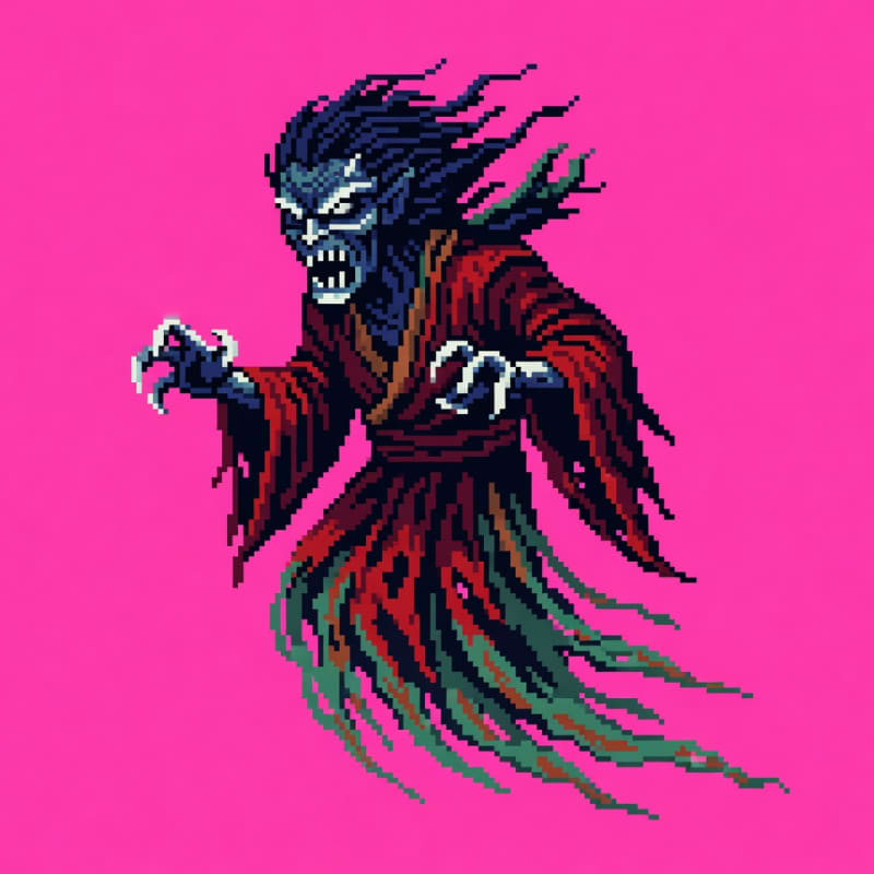 Gate 1 Enemy Oan Hostile Ghost Pixel Sprite