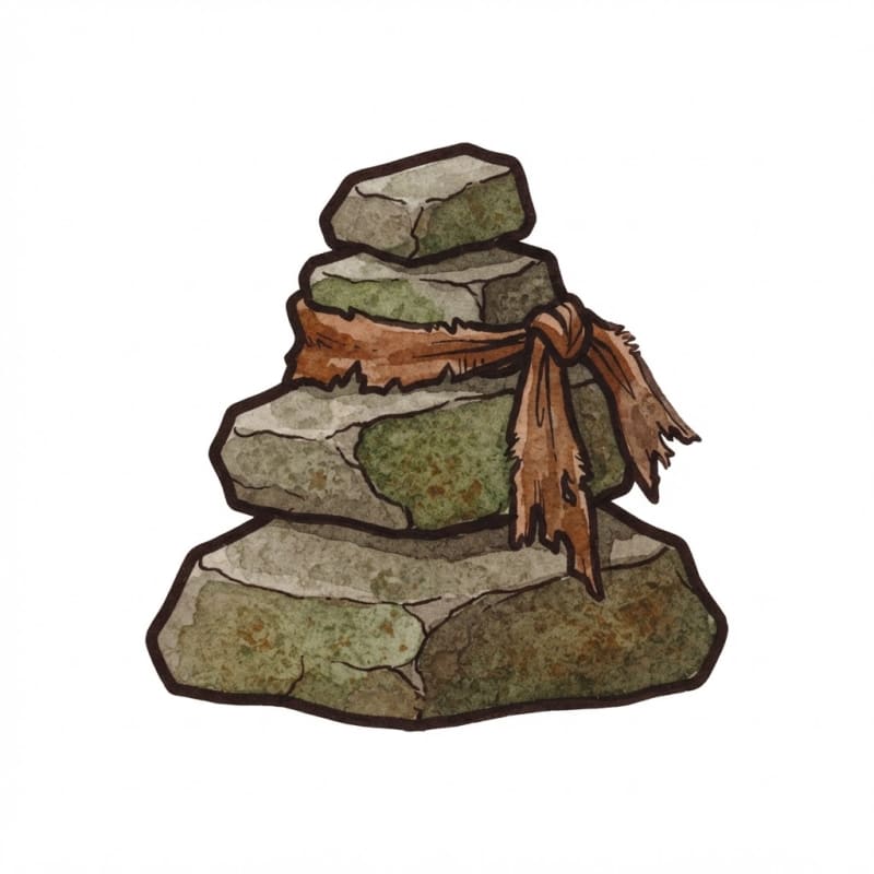 Image: Hand-painted watercolor and ink illustration icon,