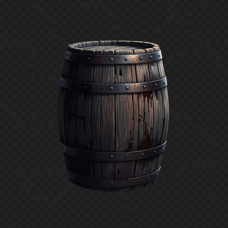 Weathered Dark Oak Barrel