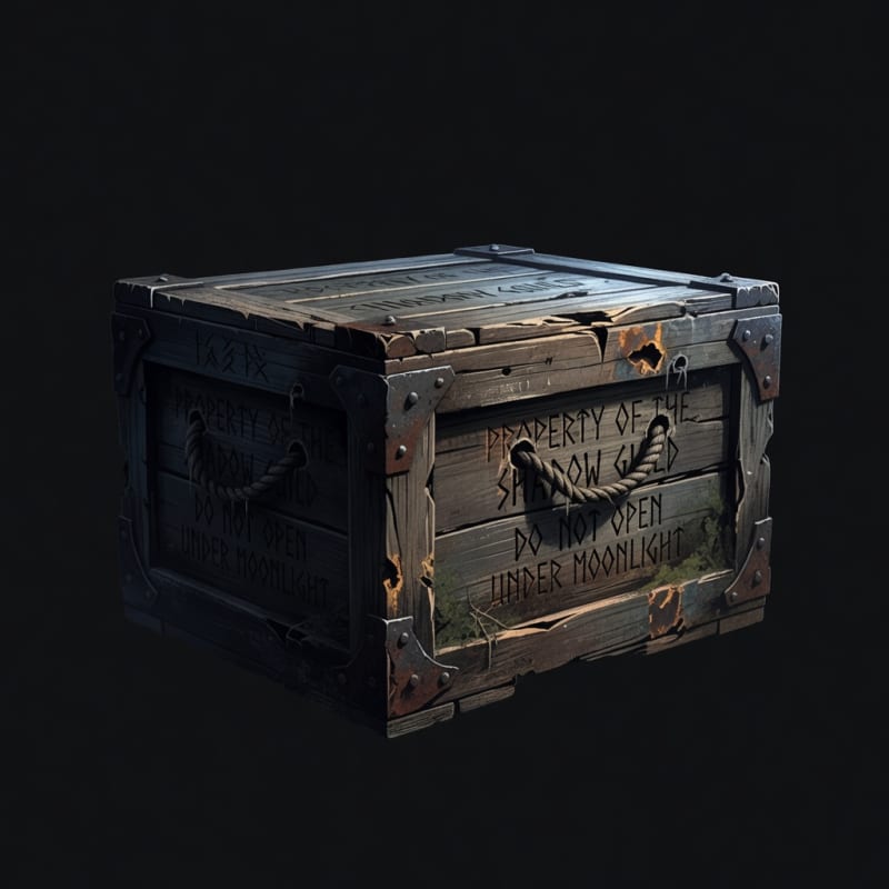 Weathered Fantasy Shipping Crate