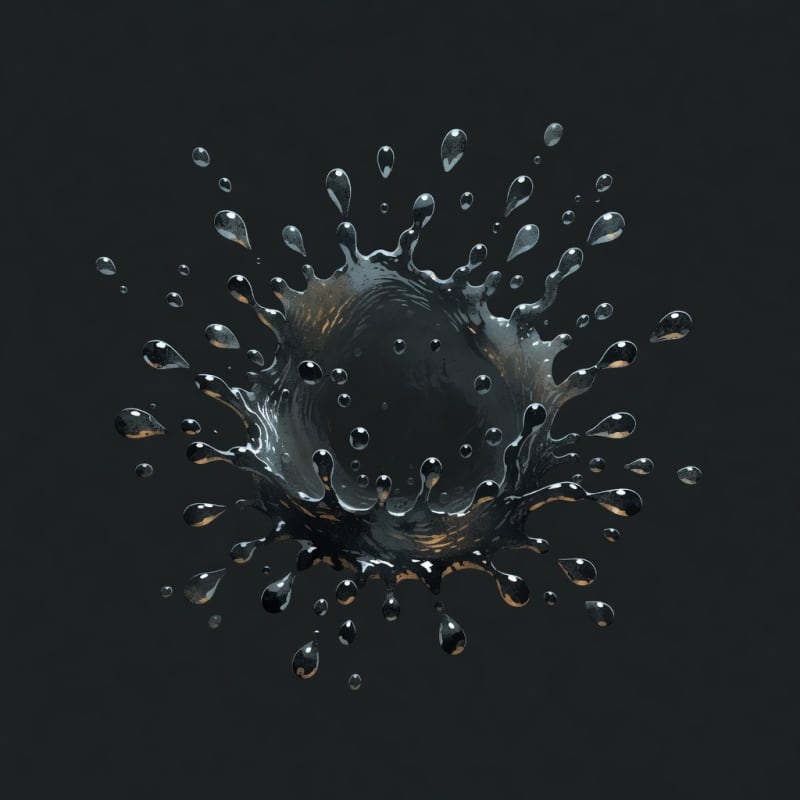 Murky Moonlit Water Splash