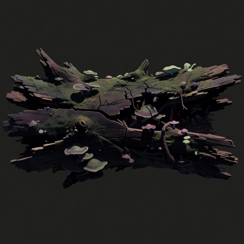 Fallen Mossy Rotting Log
