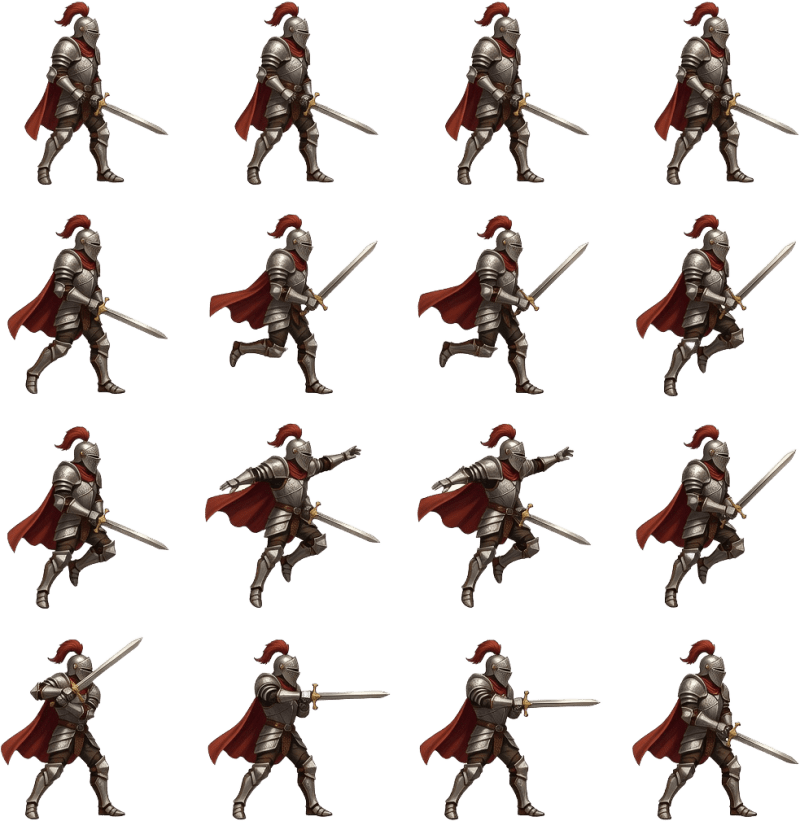 Knight Warrior Sprite Sheet