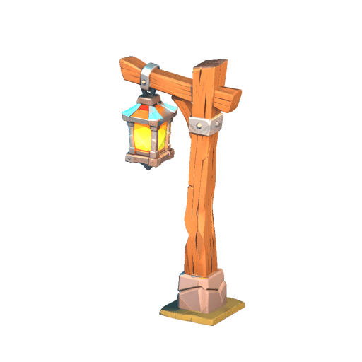 Stylized Fantasy Lantern Post