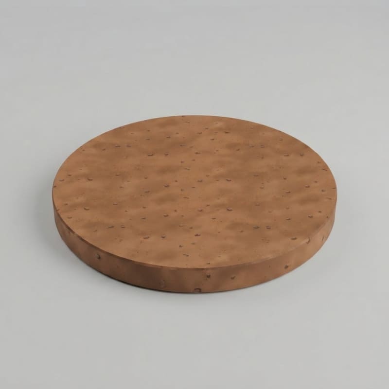 seamless tileable low/mid-fidelity hand-authored stylized fantasy dirt path texture, warm earthy brown and muted clay tones, tiny irregular soil marks, sparse s
