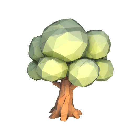 Stylized Broadleaf Oak Tree