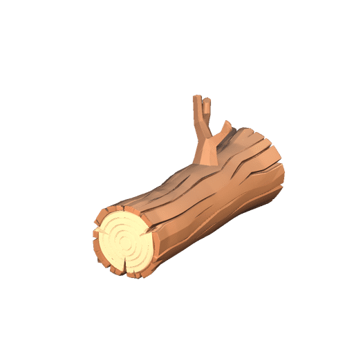 Stylized Fallen Tree Log