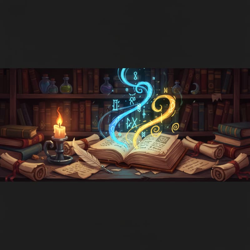 Image: Wide horizontal banner art for a medieval fantasy 