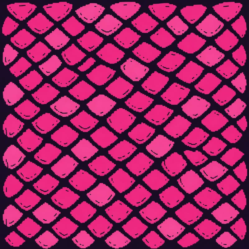 Crude Pink Pixel Fish Scale Texture