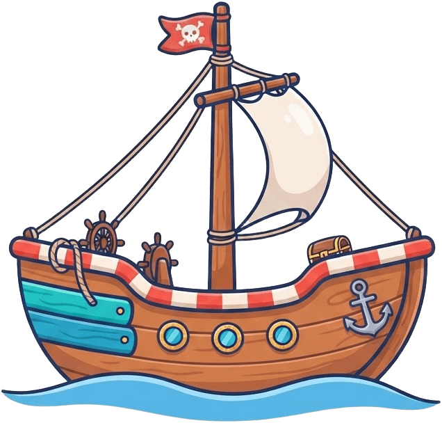 Pirate Boat Illustration