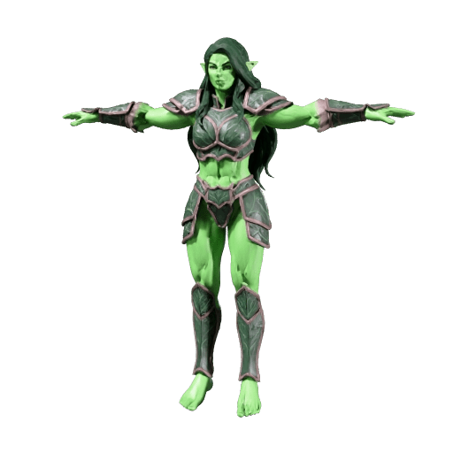 Green Troll Woman Warrior