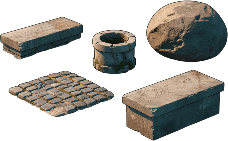Stone Depth Props Set