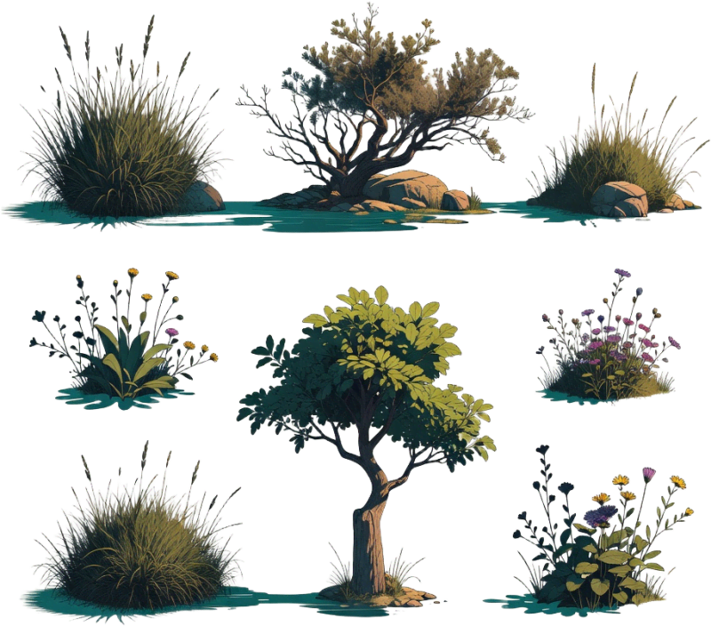 Vegetation Depth Props Set