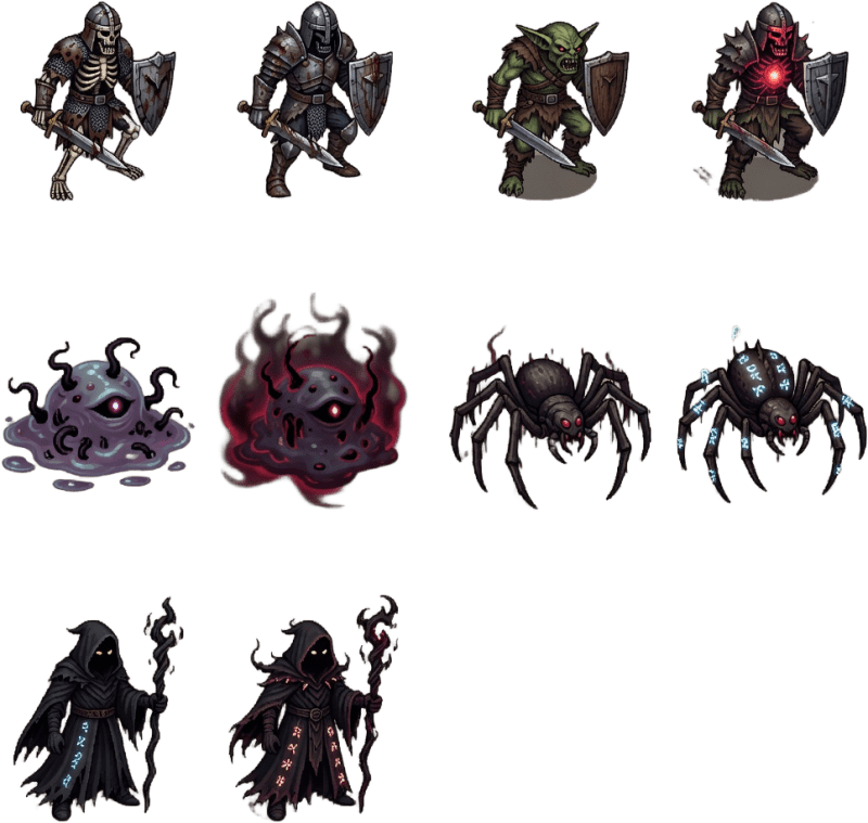 Aethermoor Enemy Sprite Atlas