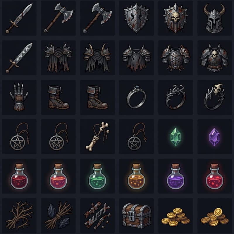 Aethermoor Loot and Equipment Icons