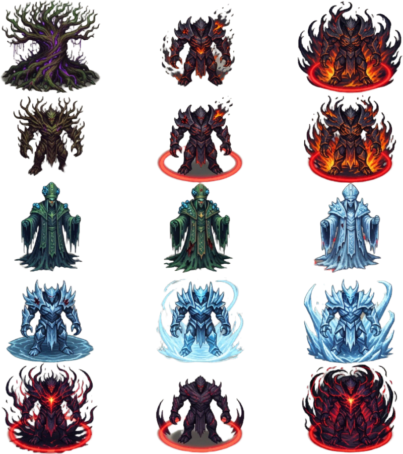 Aethermoor Five Boss Sprite Atlas