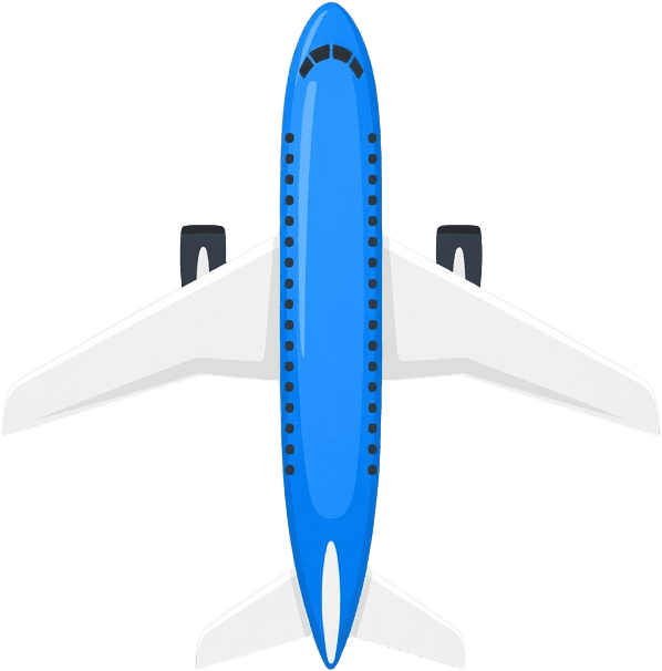 Airplane Medium Blue