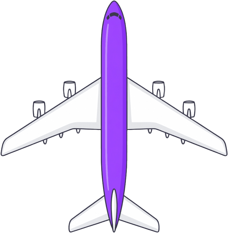 Airplane Large Purple