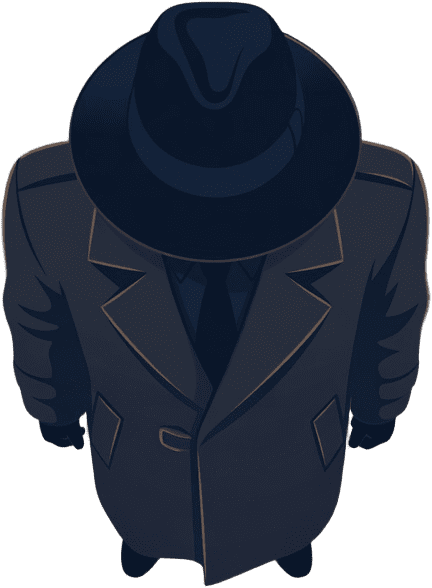 Noir Detective Protagonist Top-Down Sprite