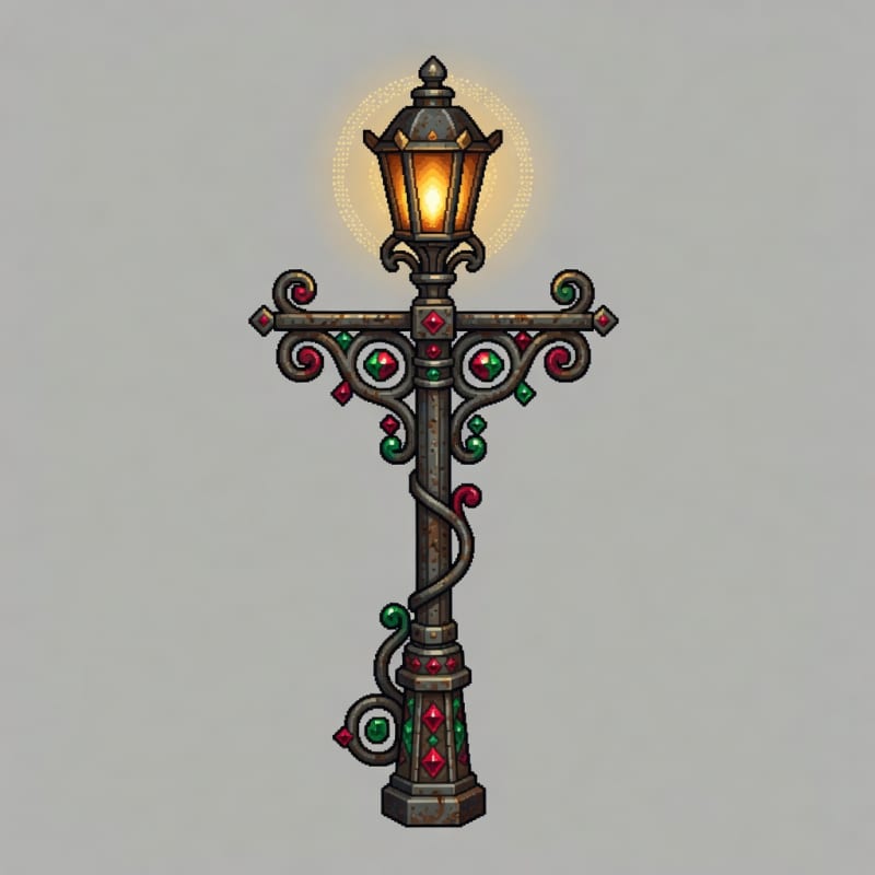 Arthurian Pixel Lamppost