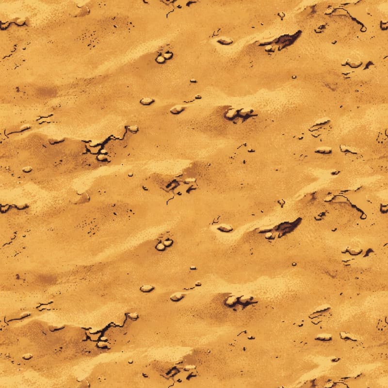Retro Sci Fi Desert Tile