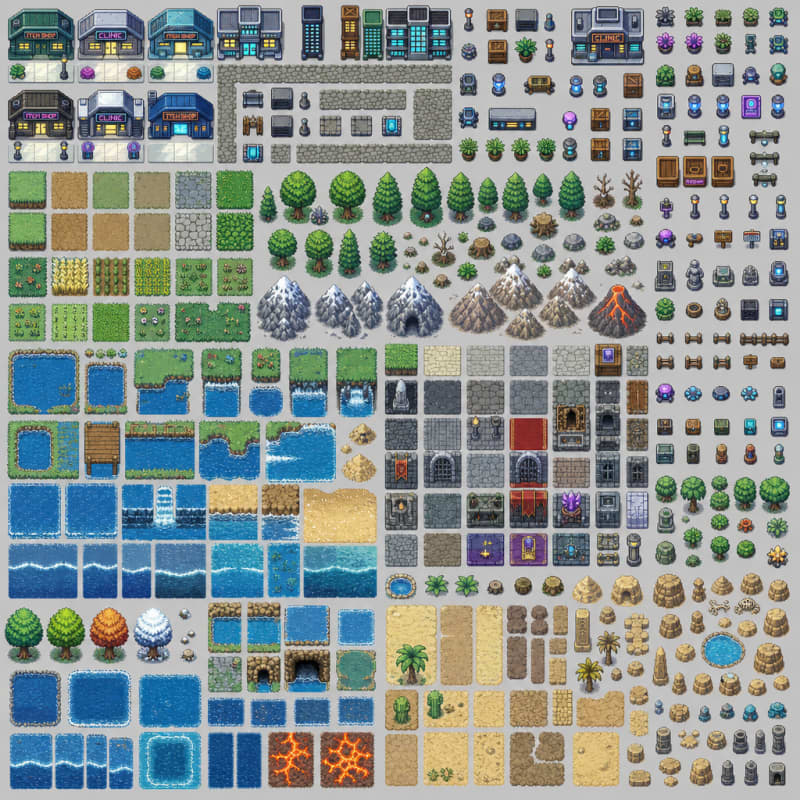 Fantasy World Map Tileset