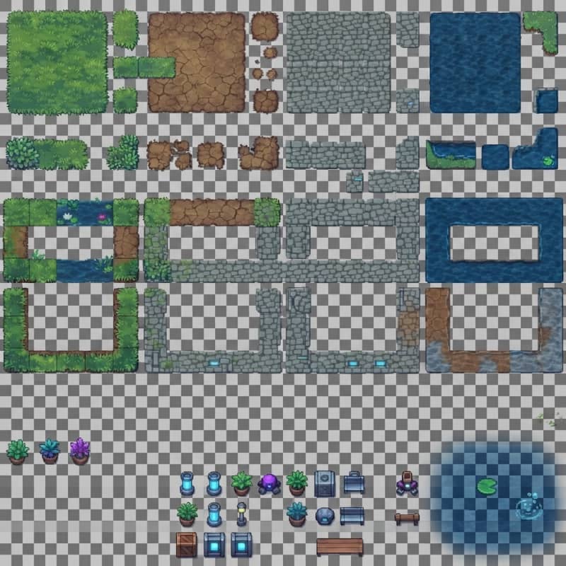 Top Down Terrain Tiles (4)