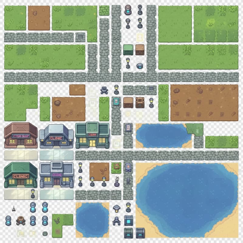 Top Down Terrain Tiles (4)