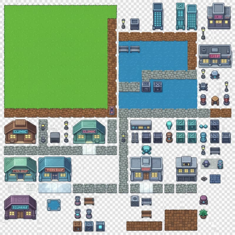 Top Down Terrain Tiles