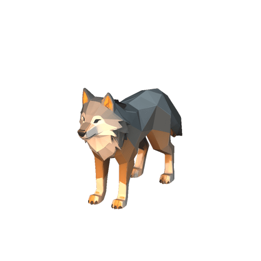 Stylized Woodland Wolf