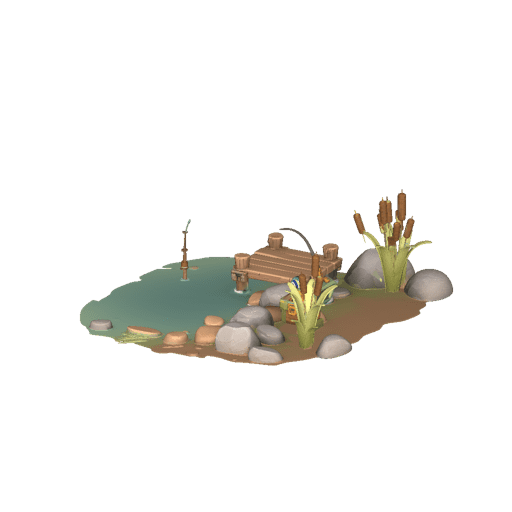 Freshwater Fishing Shoreline Set
