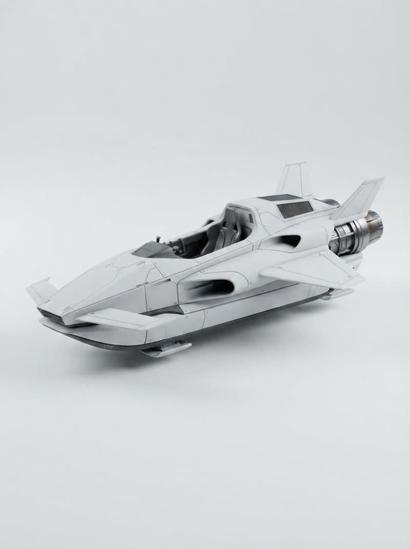 Futuristic White Racecar (4)