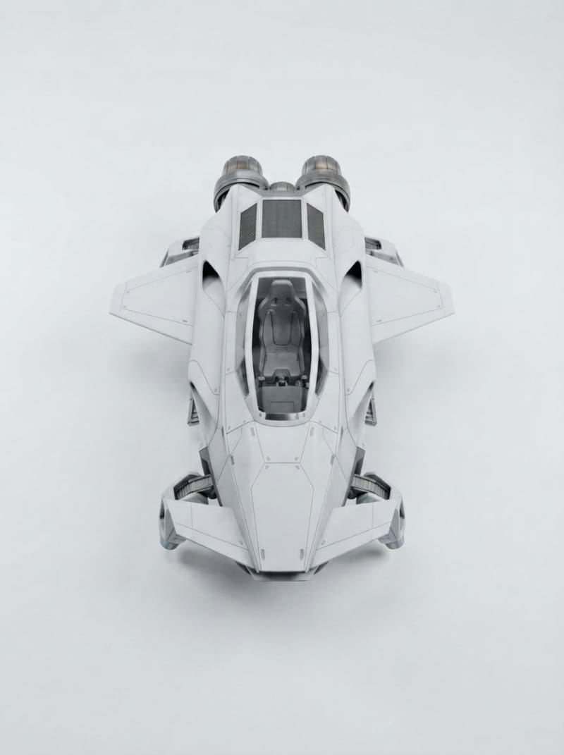 Futuristic Hypercar Hovercraft
