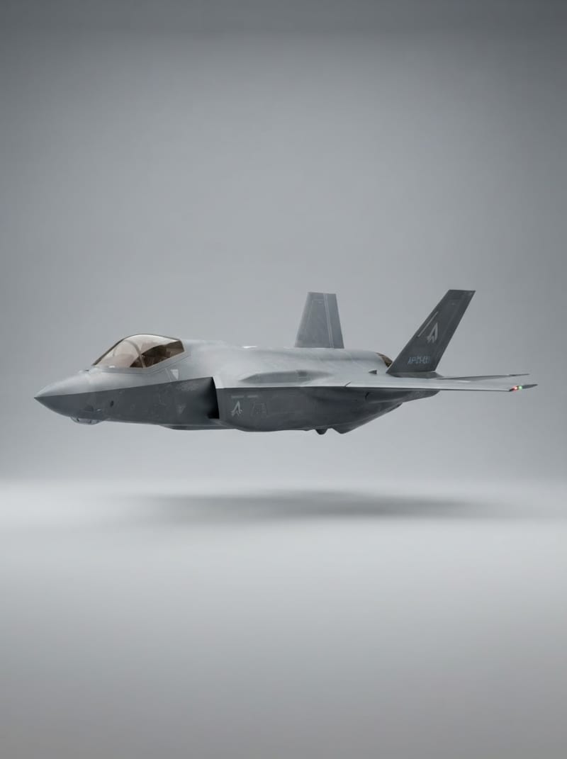 Futuristic Stealth Fighter Jet