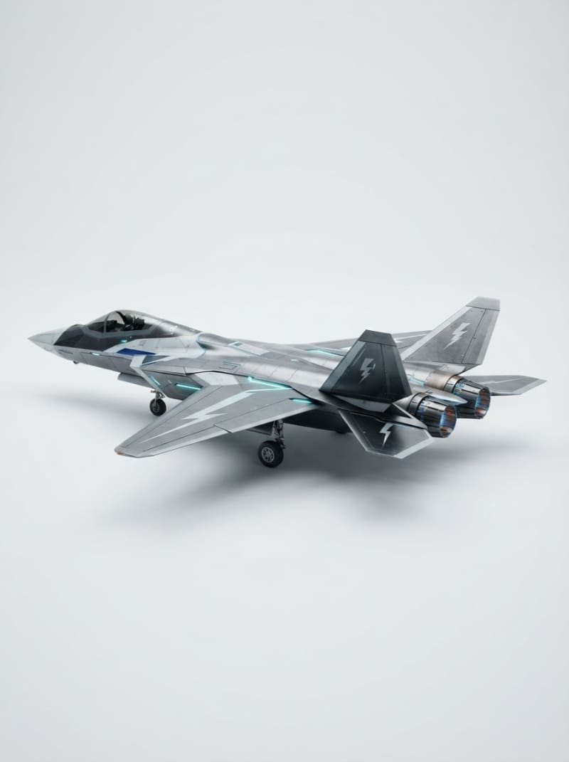 Futuristic Lightning Fighter Jet
