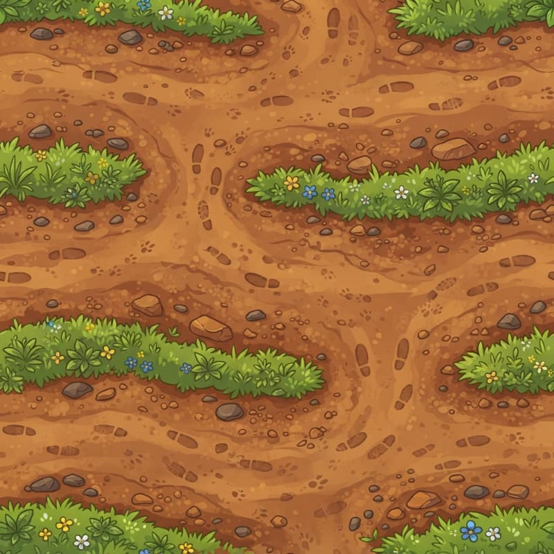 Image: Seamless tileable texture of a stylized cartoon di