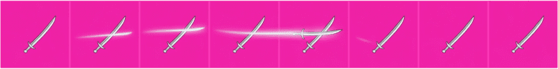 Sword Swing Right to Left 8 Frame Sheet