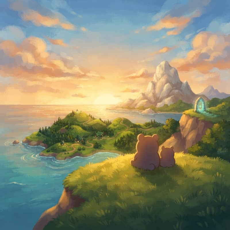 Image: Title screen key art for a cozy creature-collectin