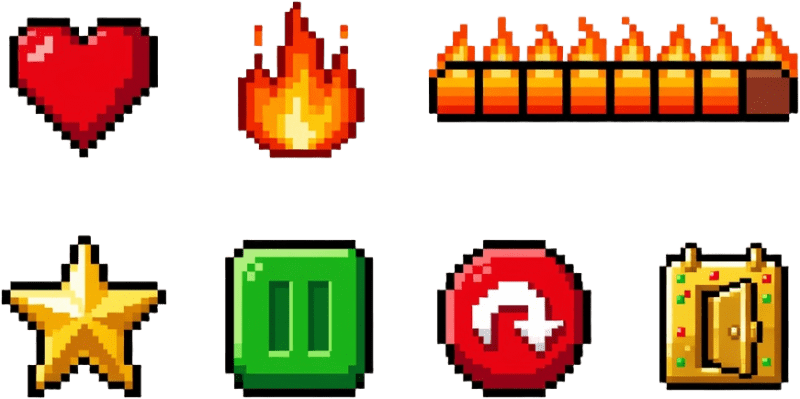 HUD Natalizio Pixel Art