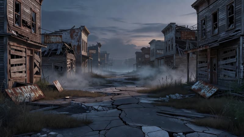 Abandoned Town Menu Background